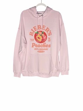 NWT Bravado Cotton On Justin Bieber Beiber's Peaches Hoodie Sweatshirt Pink